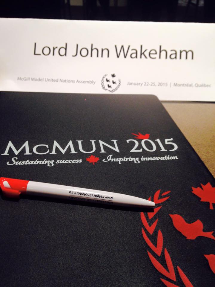 Jenn Galandy Delegate representing for Lord John Wakeham in Enron Board of Directors - for the Crisis Committee in McMunn: Montreal, Canada 2015