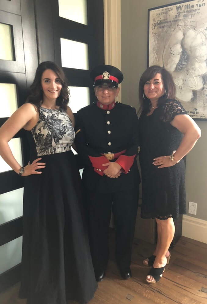 Jenn Galandy in attendance, with cousin Miranda Logullo at the Calgary Police Chief’s Award Gala to celebrate Logullo’s Life Saving Award.