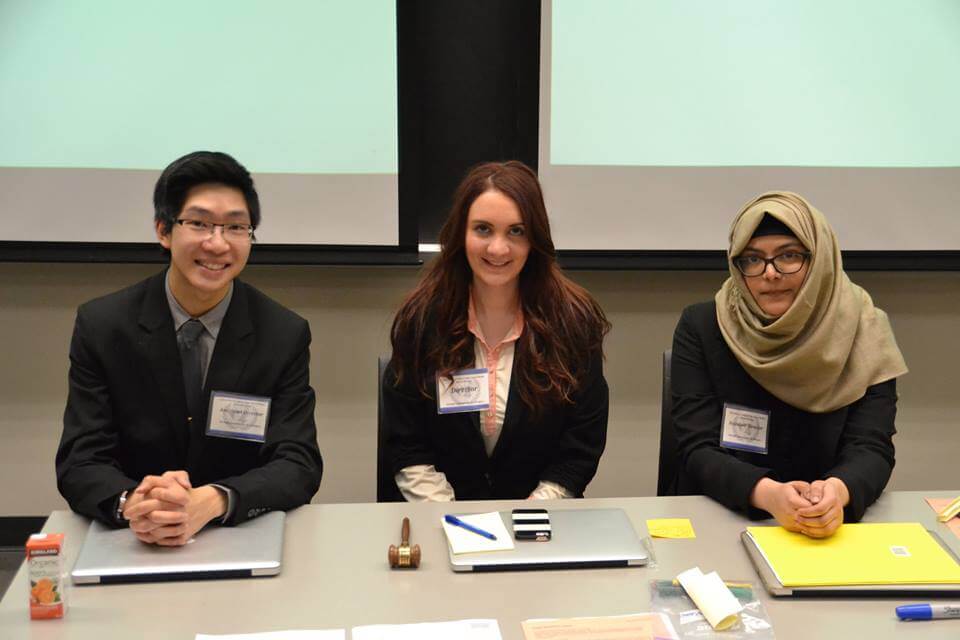 Jenn Galandy as chair for UNHCR in the HSMUN conference: February 2016 in Calgary, Canada